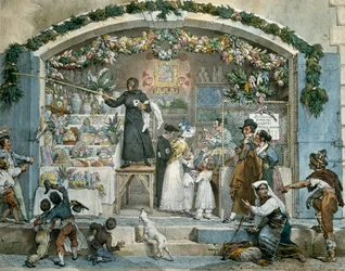ローマのベファーナ、ジャン=バティスト・トーマス（1791-1834）による版画、