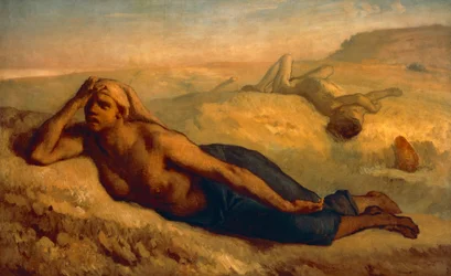 「ハガルとイシュマエル」ジャン‐フランソワ・ミレー画（1814-1875年）。
