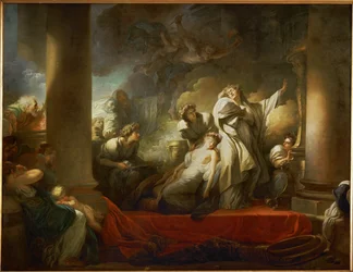 Le grand pretre Coresus se sacrifie pour sauver Callirhoe - 大司祭コレサスはカリールホーを救うために自らを犠牲にする ...