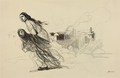 ドゥエの後、おそらく1918年（インク画）
