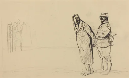 ヴァンセンヌ戦線にて。ボロ・パチャ、1914-1919年頃（紙にインク）