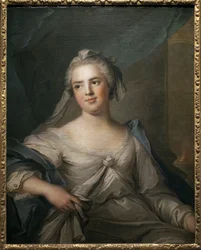 ベストを着たインファンテ夫人 - ジャン・マルク（ジャン・マルク）・ナティエ（1685-1766）の絵画、油彩・カンヴァス、18世紀のフランス美術 - ポー美術博物館