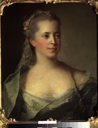 女性の肖像画。 （女性の肖像）。 ジャン・マルク・ナティエ（Jean-Marc Nattier）の絵