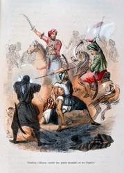 1811-1818 1847年、サウジアラビアのワハビスと戦うイブラヒムパシャ