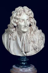 ジャン・ド・ラ・フォンテーヌの胸像（1621-95）1692（粘土）