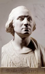 ジョージ・ワシントン（1732-1789）による大理石の胸像 ジャン・アントワーヌ・ウードン（1741-1828）による彫刻 1786年 パリ、ルーヴル美術館
