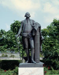 ジョージ・ワシントン(1732-1799)の肖像 ジャン・アントワーヌ・ウードン(1741-1828)の彫刻 18世紀 ブラーアンクール、フランス・アメリカ美術館