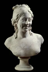 ウドン夫人（旧姓：マリー・アンジュ・セシル・ラングロワ）（1765-1823）の肖像 ジャン・アントワーヌ・ウドン（1741-1828）の彫刻 18世紀 パリ、ルーヴル美術館蔵