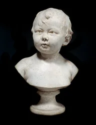 Sabine Houdon at the ten months Jean Antoine Houdon (1741-1828) による石膏の胸像 1788年 Paris, Musee du Louvre