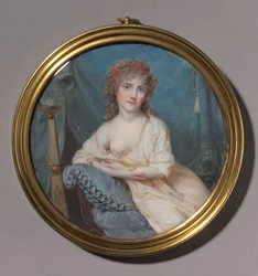 ソファーでリクライニングする女性の肖像、c。 1804年。