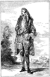 フランスの衣装を着た男、1885年。