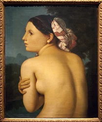 浴する人ジャン・オーギュスト・ドミニク・アングル（1780-1867）の絵画、油彩、キャンバス
