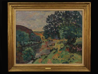 川の風景、1910年頃