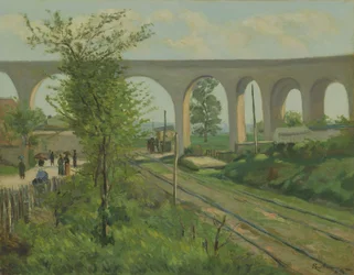 1874年、ソー鉄道踏切でのアルクイユ水道橋