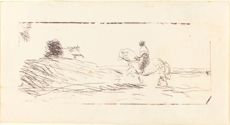 1853年、騎手とのカルト・ド・ビジット。