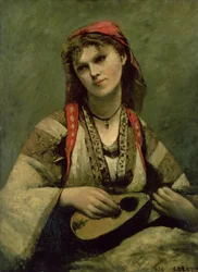 クリスティン・ニルソン（1843-1921）または「マンドリンを持ったボヘミアン（The Bohemian with a Mandolin