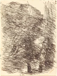 高い木の下で夢を見る人 Le Reveur sous les grands arbres, 1874年。