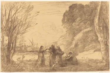 テラシーナの家族 Une famille a terracine, 1871年。