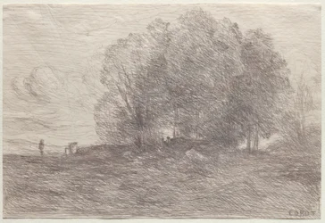木のグループ、1858。