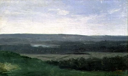 遠い山のある風景」1840-45年頃