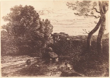 羊飼いの水浴 Le Bain du berger, 1853.
