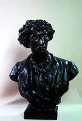 シャルル・ガルニエ（1825-98）の胸像（ブロンズ