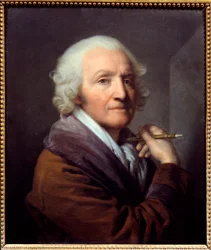 自画像 年齢 絵画 ジャン・バティスト・グルーズ（1725-1805） 1804年 日0,52x0,45 m マルセイユ、ミュゼ・デ・ボザール - 老人としての自画像。ジャン・バティスト・グルーズ（1725-1805）の絵画