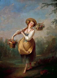 アイベックスの絵 ジャン・バティスト・ヒューエ（1745-1811） 18世紀 パリ コニャック美術館 Jay