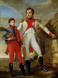 ルイ・ボナパルト（1778-1846）オランダの王とルイ・ナポレオン（1804-31）オランダの皇太子、1806年頃