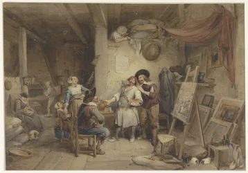 Adriaen Brouwer と生徒の J. van Craesbeek