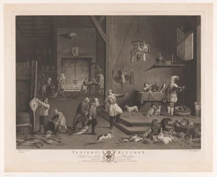 暖炉のあるキッチン シーン Teniers