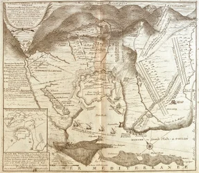 トゥーロン（フランス）の地図（エングレービング