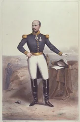 ルイ・ジュール・トロチュウ将軍（1815-96）（カラーリトグラフ）