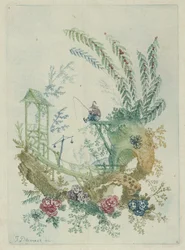 Nouvelle Suite de Cahiers de Dessins Chinois の装飾デザイン、1790 年代。