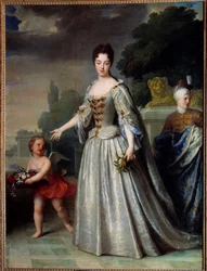 フランスのドルフィン・ブルゴーニュ公爵夫人マリー・アデレード・オブ・サヴォアの肖像（1685-1712年）。ジャン・バティスト・サンテール（1651-1717）の絵画