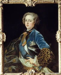 フランス国王ルイ15世（1710-1774）の肖像。ジャン・バティスト・ファン・ロー（1684-1745）作