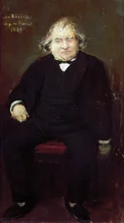フランスの歴史家、哲学者、言語学者、作家、ジョゼフ・アーネスト・ルナン（1823-1892）の肖像 ジャン・ベロー（1849-1935）作 絵画