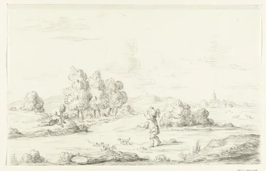 二人の男のいる風景