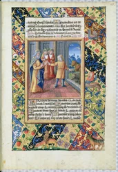 Ms Lat.Q.v.I.126 f.22 ファラオの夢を解釈するヨセフ（「ルイ・ドルレアンの時祷書」より