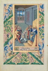 ラットさんQvI126 f.53v「ルイドルレアンの時間の書」から、1469年にダビデがサウルに送られる