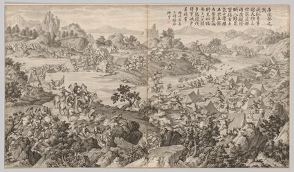 クロンクイの戦い 西域鎮圧戦景より 勅歌付