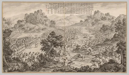 Huermanでの大勝利：反乱の激怒の戦闘シーンから...、c。 1765-1774。
