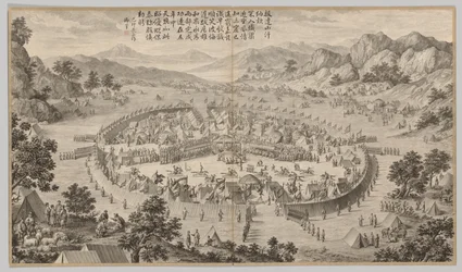 バダシャンのカーントリビュートを提示：反逆の叫びの戦いシーンからc。 1765-177