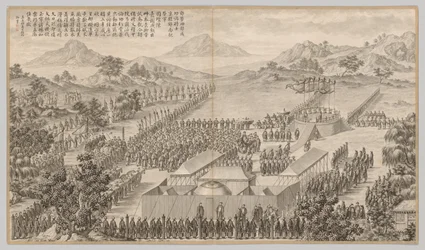 ウイグル人を鎮圧する際の将軍および将校への報酬...、c。 1765-1774、1760年の詩。