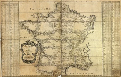 フランスの新しい地図、1744