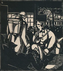 1919年の駅の兵士