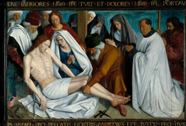 ヌアン・レ・フォンテーヌのピエタ、ジャン・フーケ（1421-1481）による絵画
