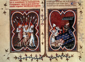 ロベール・ド・クレルモンとジャン・ド・コンフランの両元帥は、1315-1358年のエティエンヌ・マルセルとその部下により、パレ・ド・ラ・シテの王太子シャルル、後のシャルル5世の部屋で2月22日に殺害された
