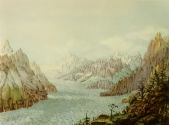 「Mer de Glace または Glacier des Bois」、1787 年、1946 年。