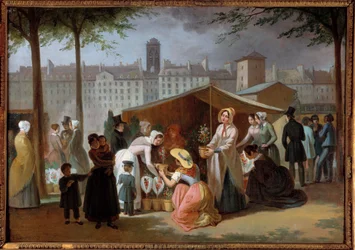花の散歩道ジャン・フランソワ・ドゥメイ（1798～1850）の絵画